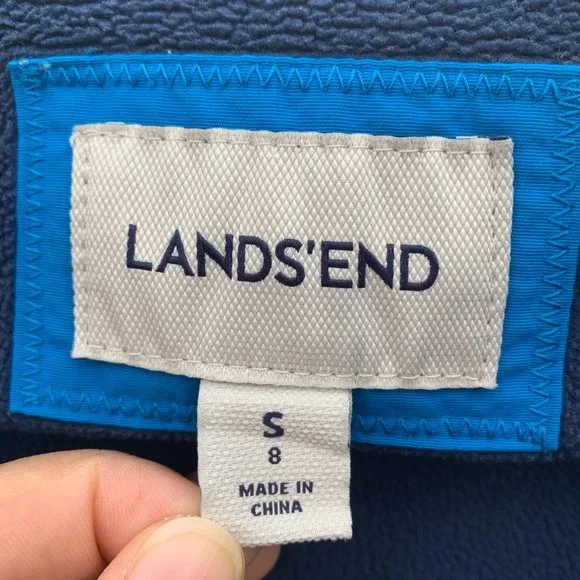 Lands' End Blue & Gray Boys Squall Collection Insulated Waterproof Winter Jacket